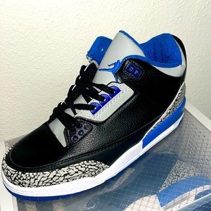 Air Jordan 3 Retro BG Sport Blue MEN 10 Brand New Never Worn